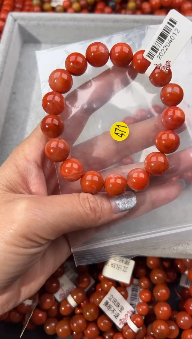 未镶嵌手串南红玛瑙12+