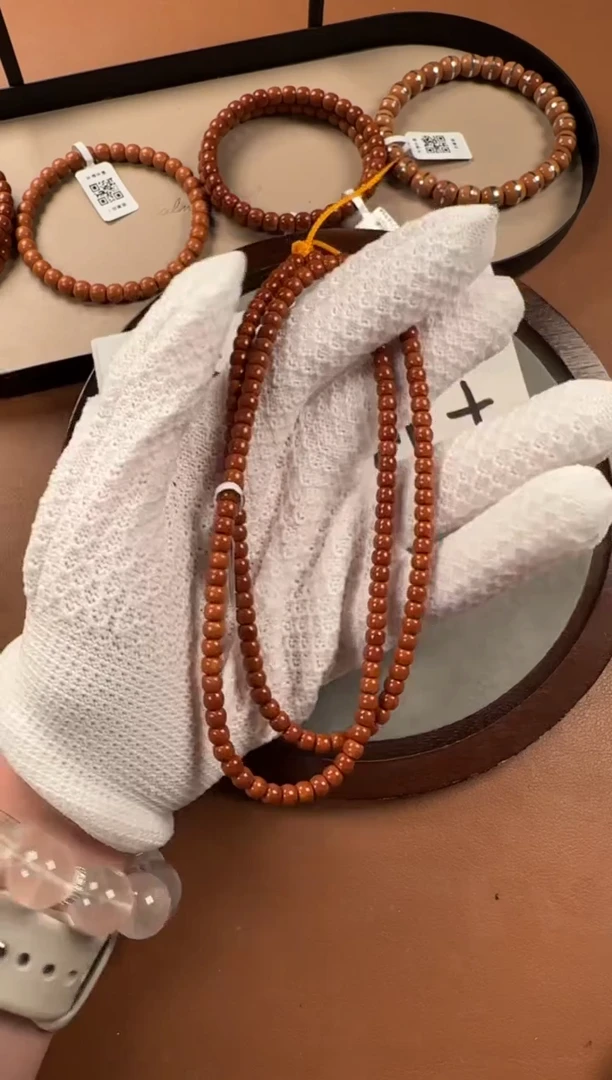 手串橄榄核5.0mm核尖老挝料108，老型珠，老挝一代核料