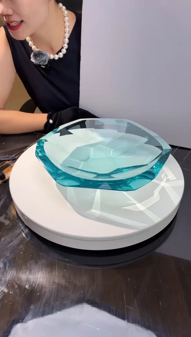 摆件AJ1111146湖水蓝果盘