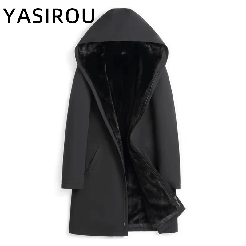 超长款到脚踝水貂派克服2025新款东北水貂男女款宽松韩版冬季