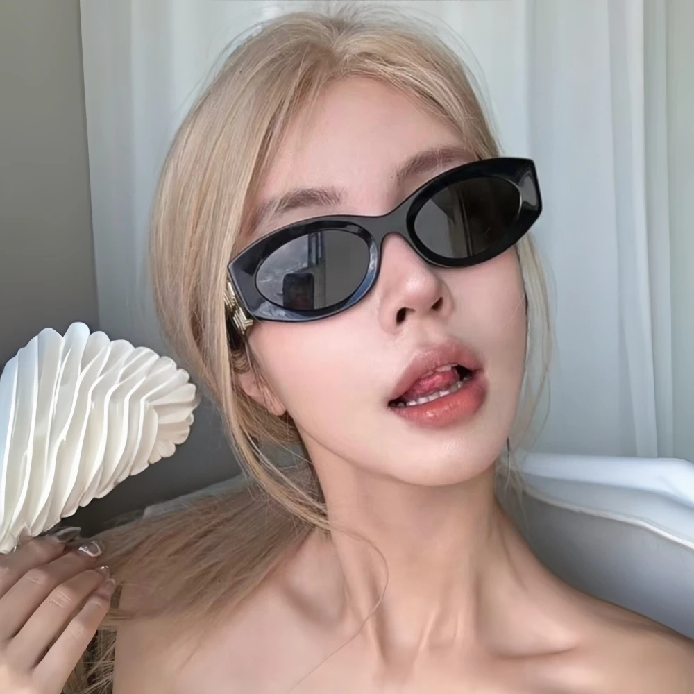 高版妹妹家SUM 11W赵露思明星同款时尚猫眼墨镜女防紫外线太阳镜