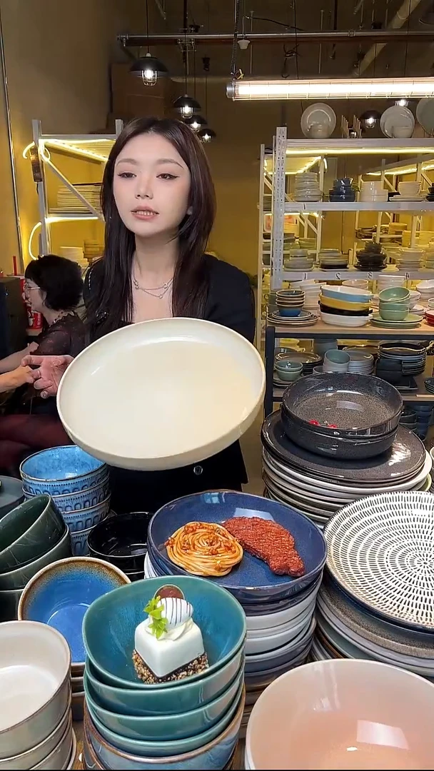 瓷230外贸尾货高温釉下彩陶瓷餐具默认微瑕