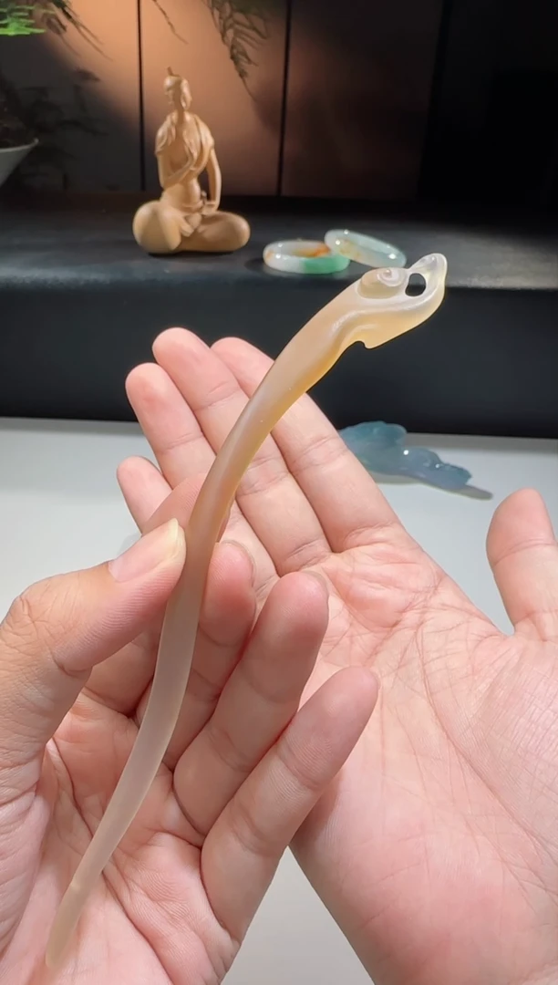 未镶嵌发簪玛瑙/玉髓洋