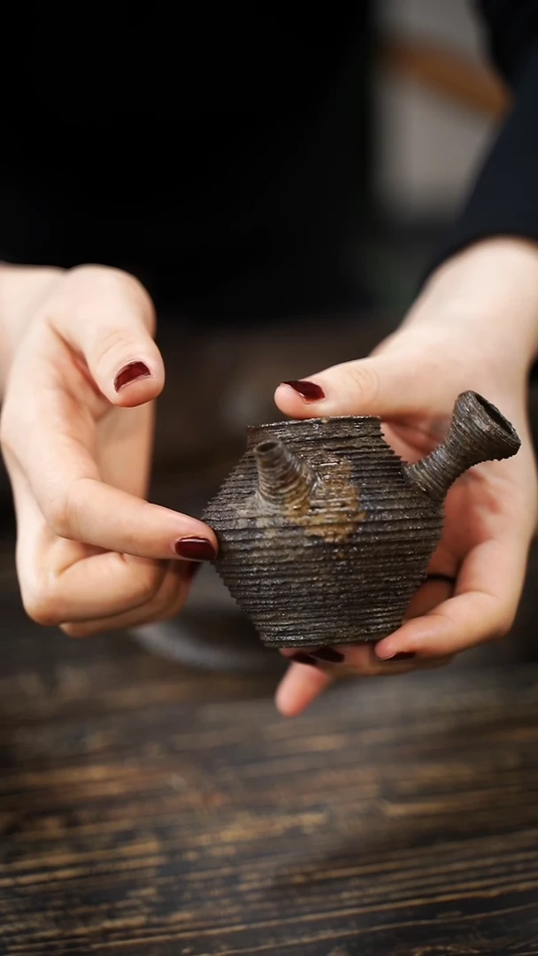 全手工制作  南蛮侧把壶  120cc