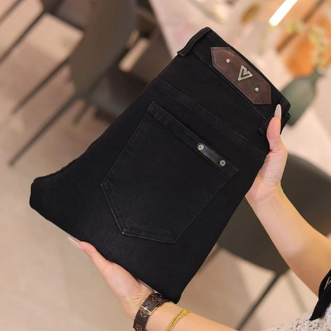 秋冬新款黑灰色高弹力男士小脚牛仔裤修身时尚潮流正品高品质裤子