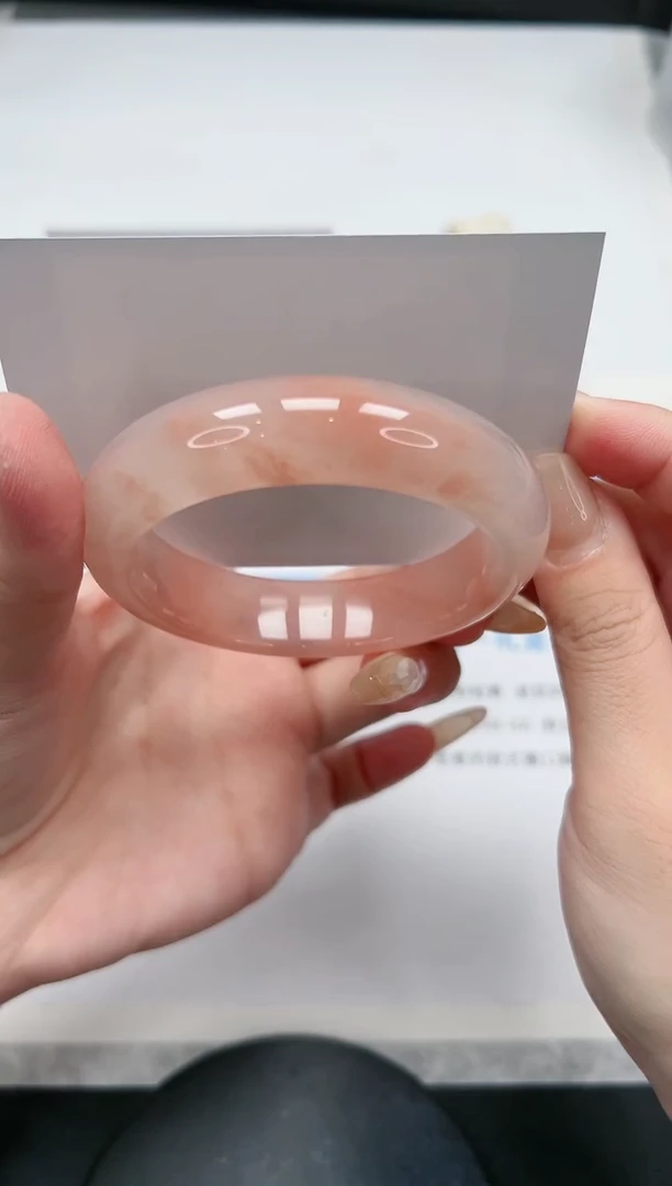 【闪购商品】石英质玉手镯未镶嵌148/桃花55.6