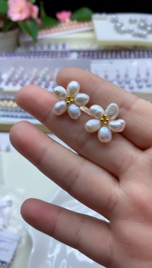 【闪购商品】淡水珍珠耳饰未镶嵌淡水珍珠耳饰