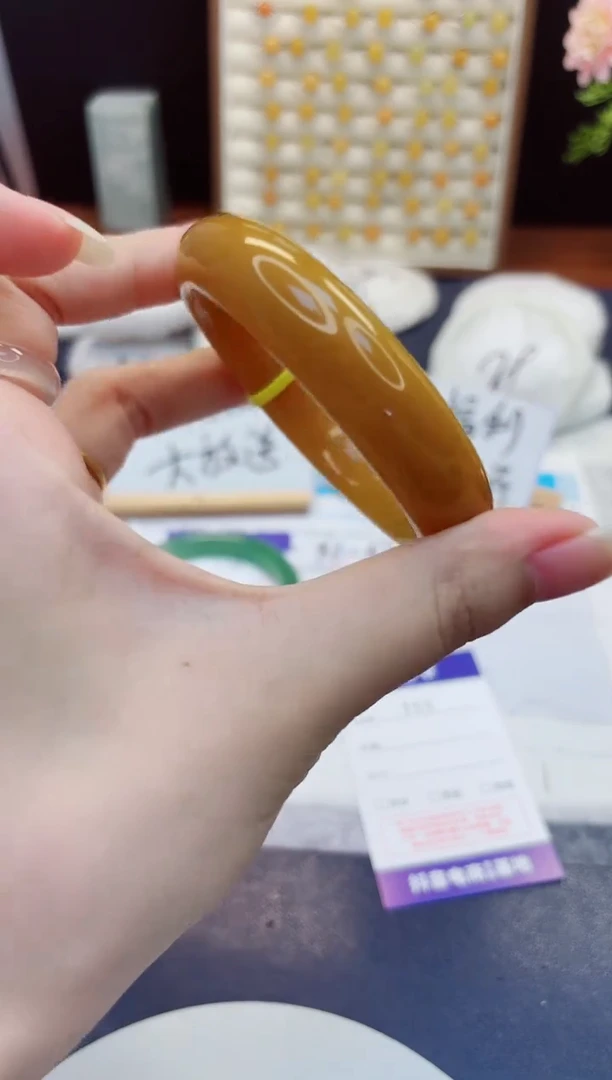 未镶嵌手镯石英质玉111-财气镯-圈口57