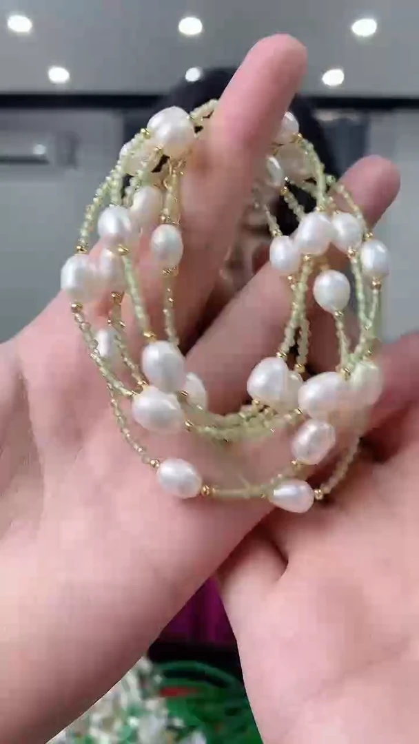 未镶嵌项链淡水珍珠闪购链接 多样性发其一颜色微差