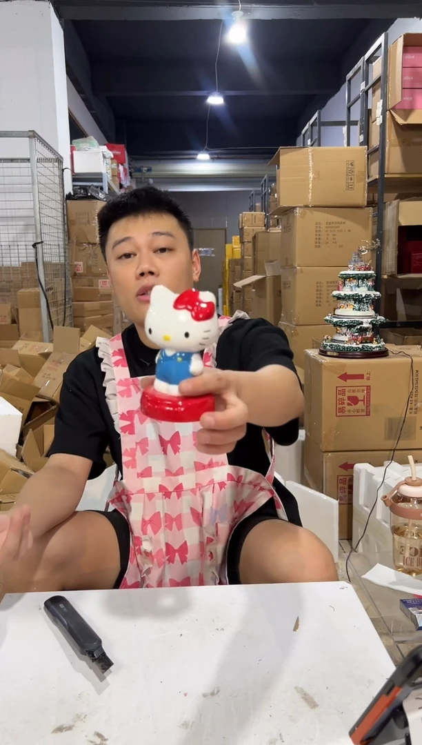 瓷片kt猫站立款存钱罐