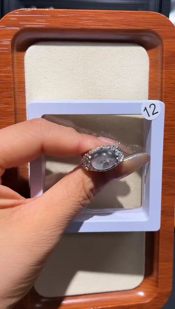 银S925镶嵌戒指水晶瓠*定制