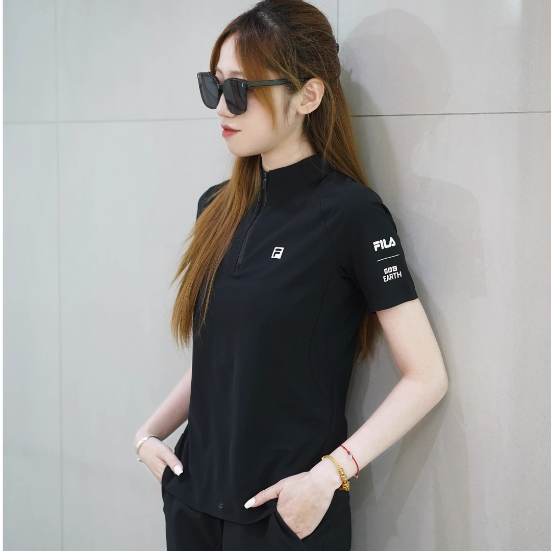 Fila/斐乐【休闲运动】女装夏季透气欧若风百搭商务T恤A51W527103A