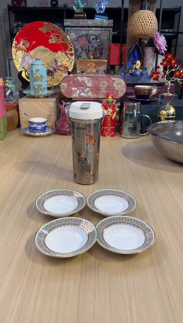 206歌剧院草帽小料碟套四（绿）