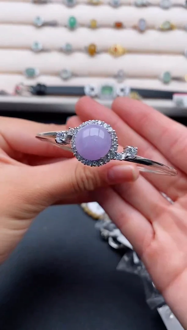 银S925镶嵌戒指翡翠2222222+3