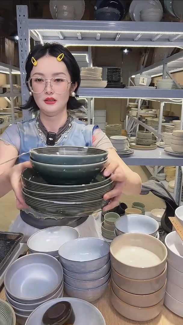 瓷151外贸尾货高温釉下彩陶瓷餐具默认微瑕