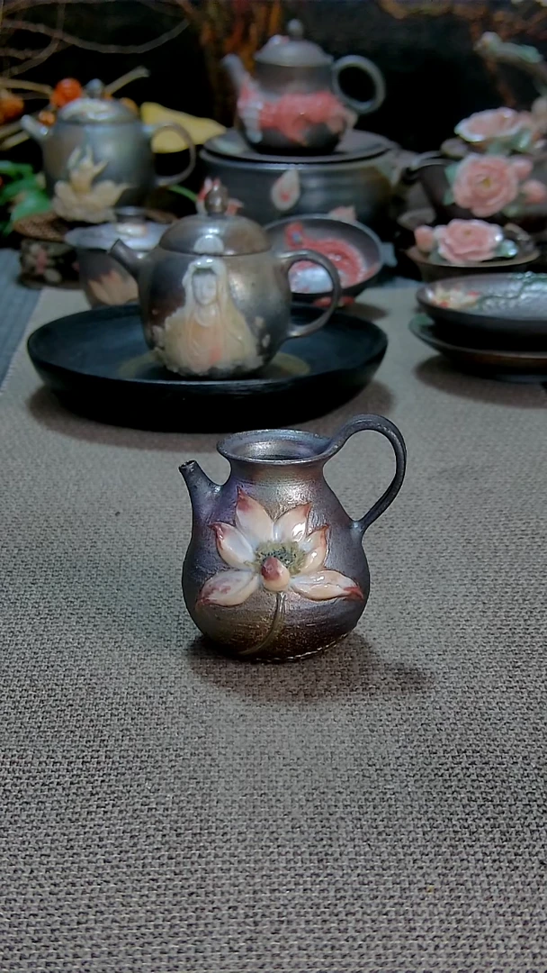 热*荷花公道杯柴烧