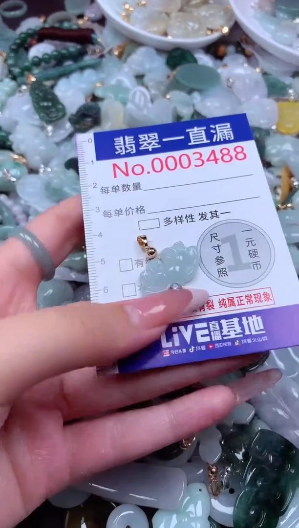 翡翠未镶嵌吊坠(不含链)3488