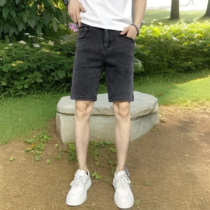 夏季浅灰色牛仔短裤（7230）