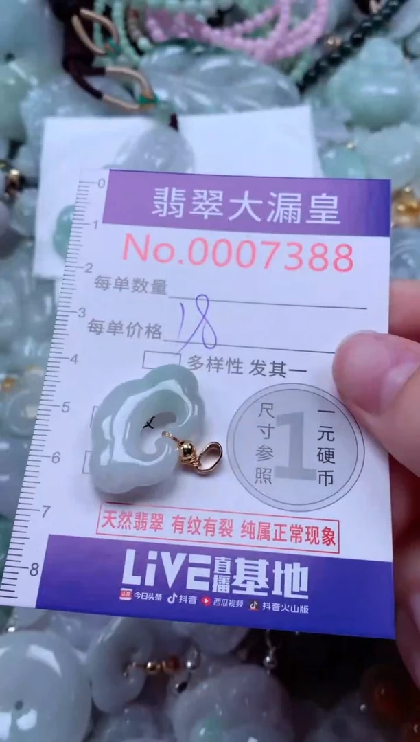 吊坠(不含链)未镶嵌翡翠7388