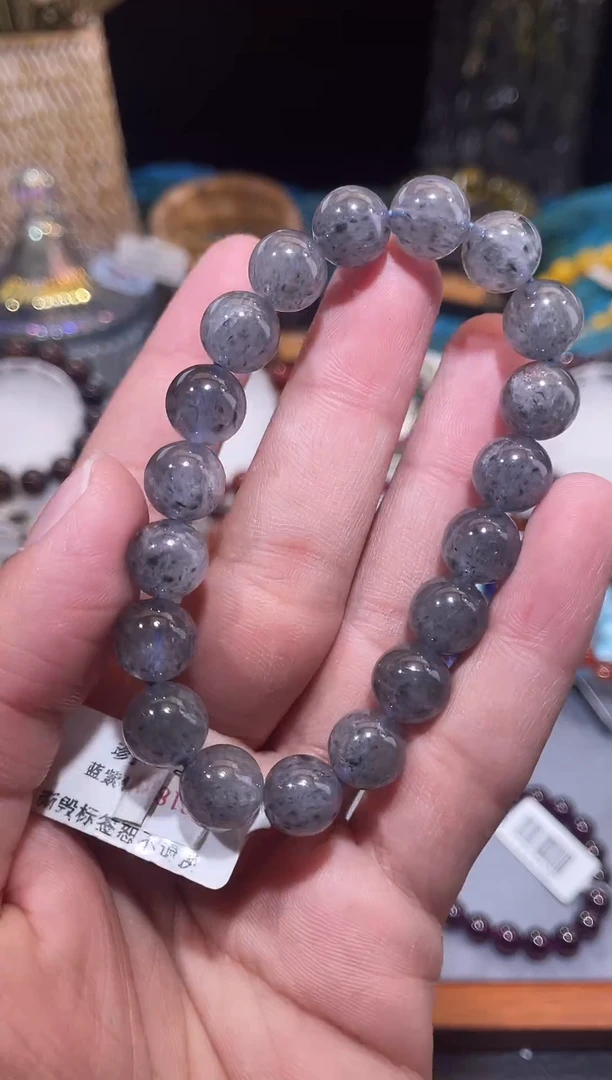 未镶嵌手串水晶蓝紫钛单圈10m+