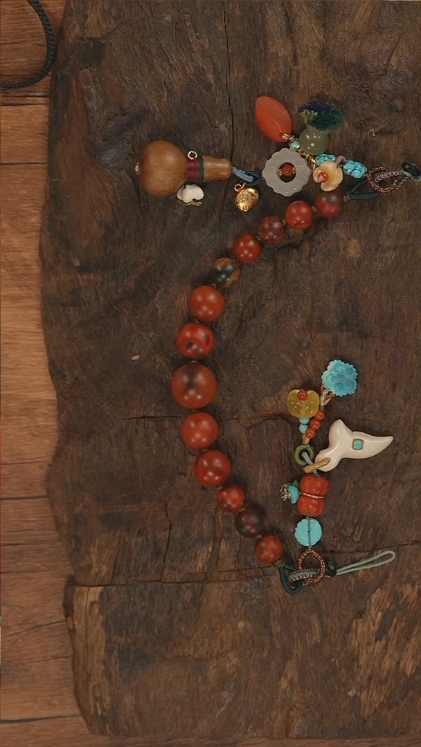 【闪购商品】南红玛瑙手机链银S925镶嵌S3223-定制