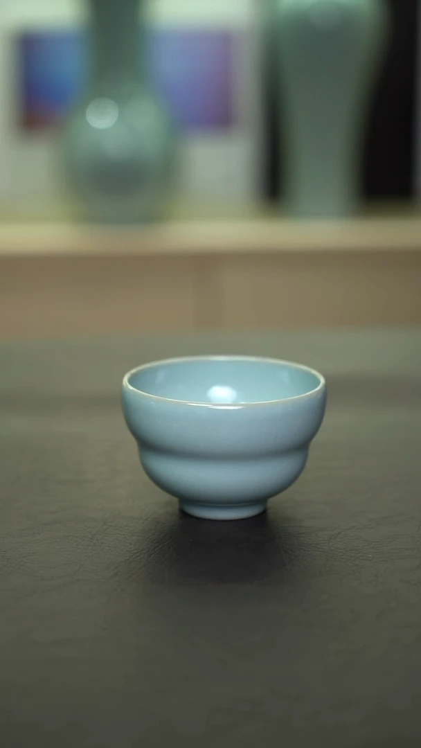 杯子瓷天青福禄杯