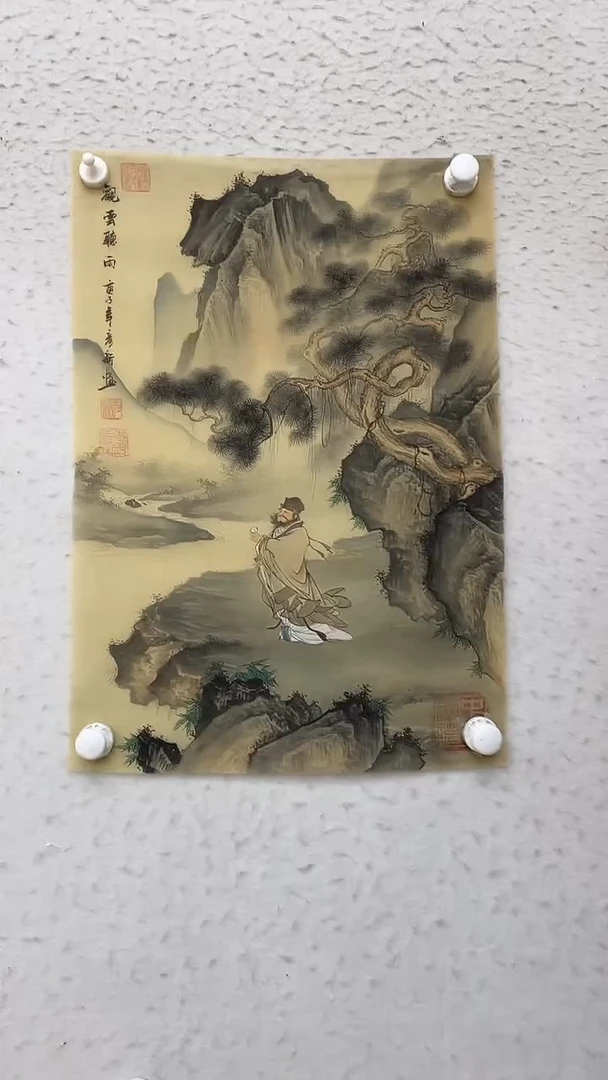 油画绢本 约45-68厘米