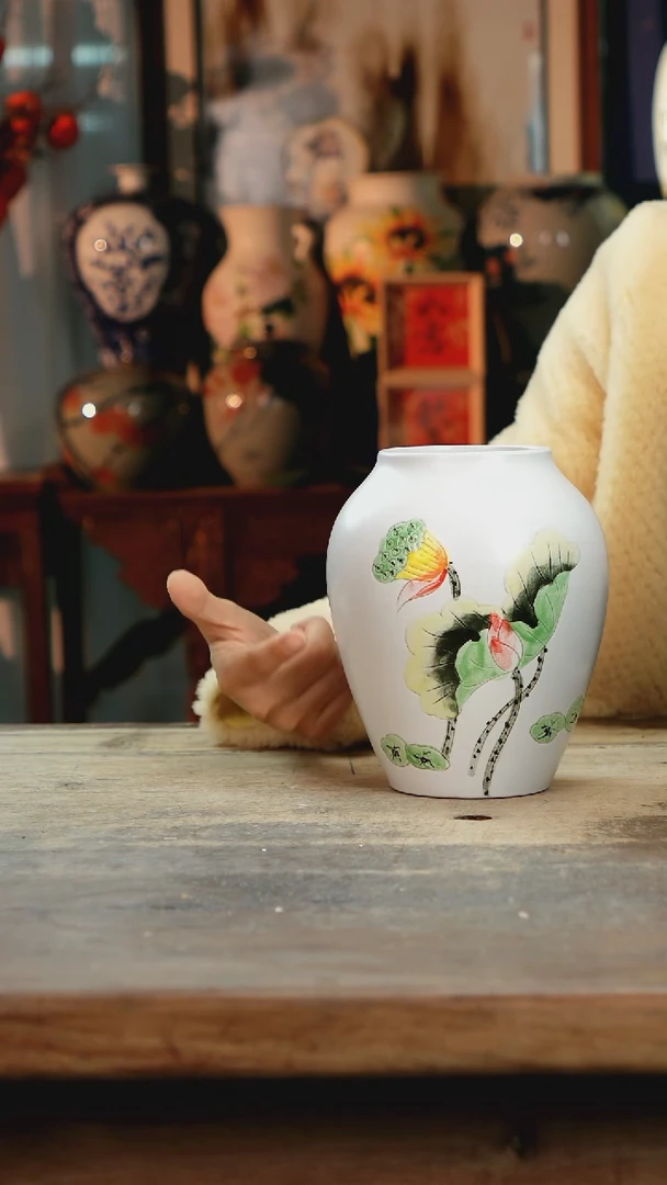 【闪购商品】瓷片景德镇纯手工釉下彩精品花瓶