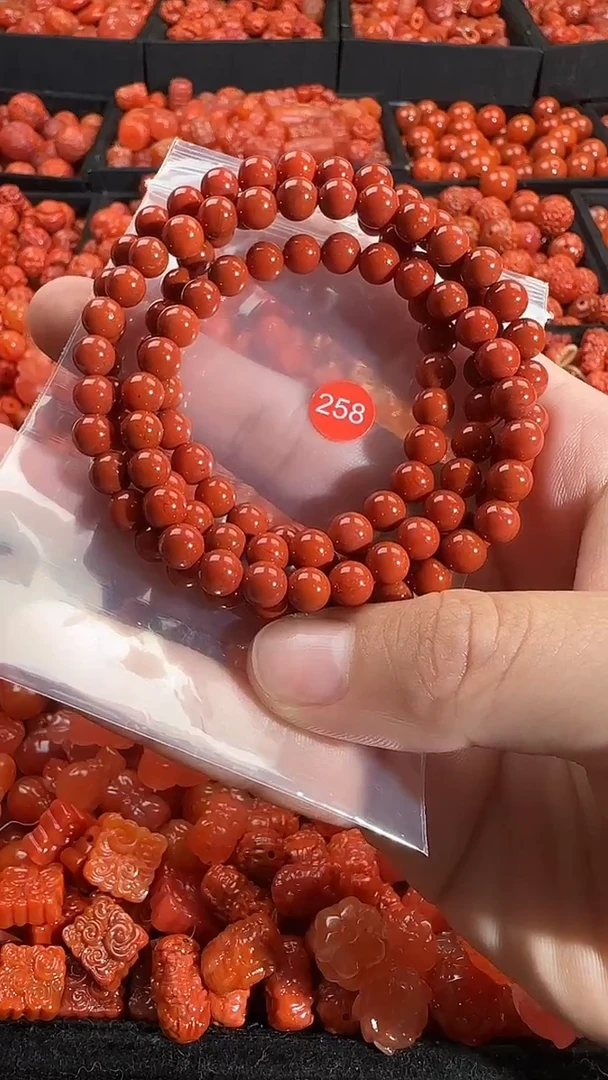 颈饰未镶嵌南红玛瑙四*2