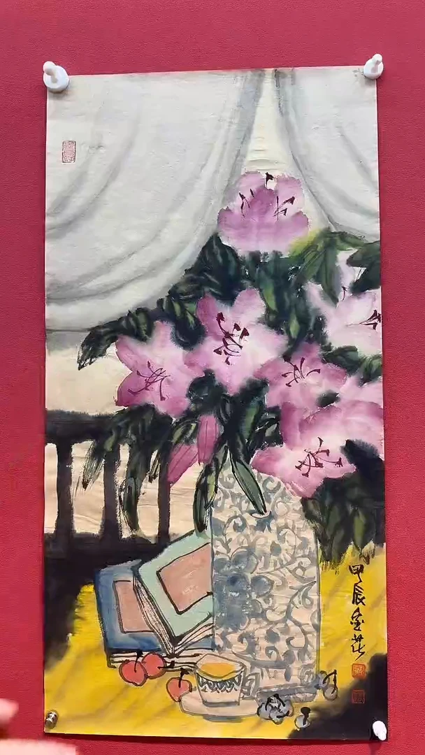 国画蔡金花-国画花鸟2平尺A0305