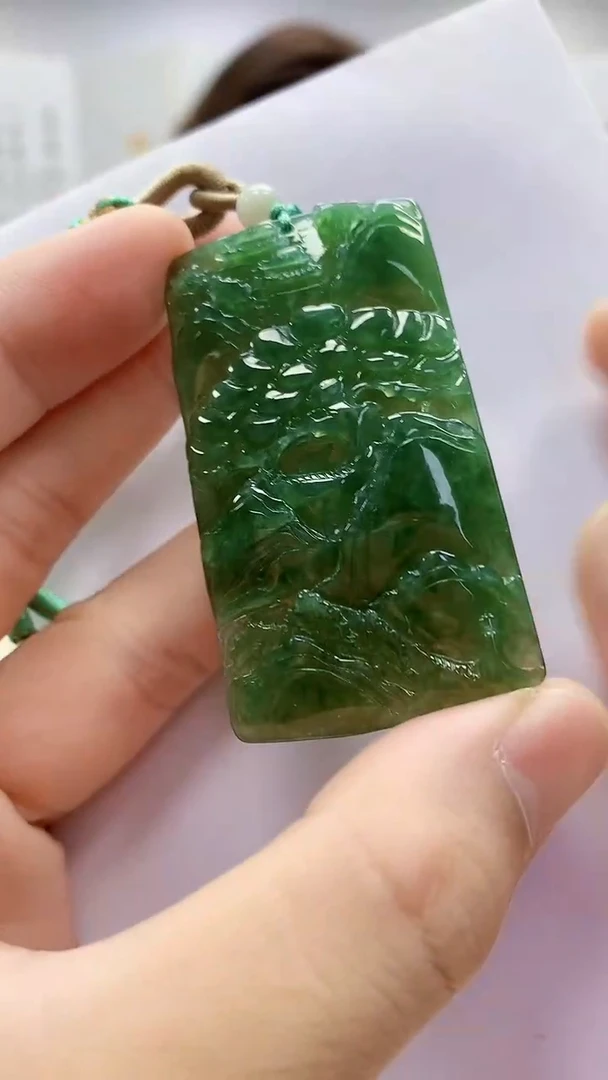 未镶嵌定制翡翠4829bb-毛货挂件26
