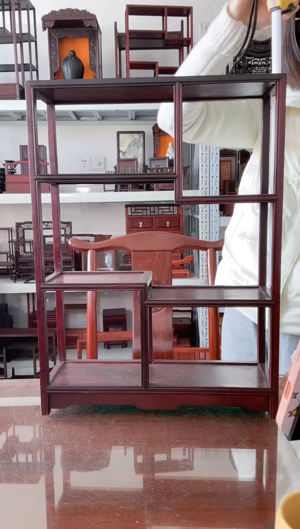 红酸枝木类巴里黄檀多宝架35*11.5*48   200