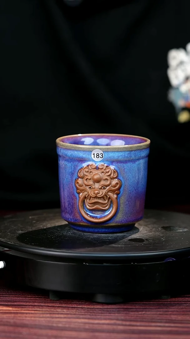 183#段晓辉一级品原矿钧瓷瑞兽杯