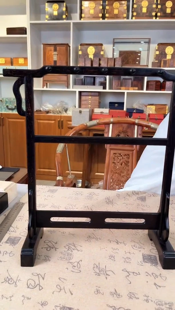 木小叶紫檀 毛笔架 瑕疵