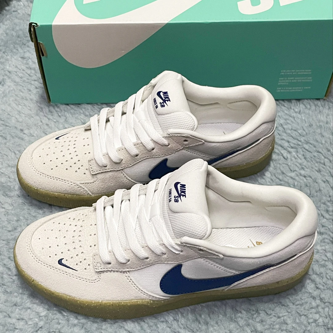 Nike耐克SB FORCE 58 男款低帮灰白蓝运动鞋复古休闲板鞋官方正品