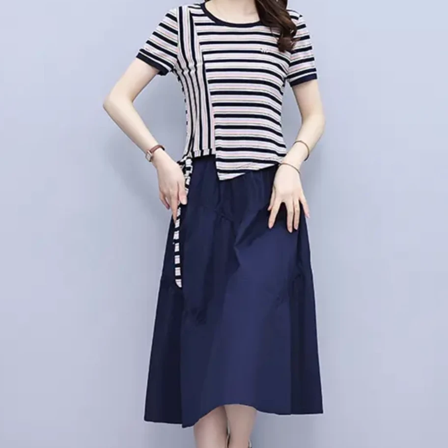 T028【维亿专属】休闲韩版减龄女装气质时尚套装中长款休闲风时尚