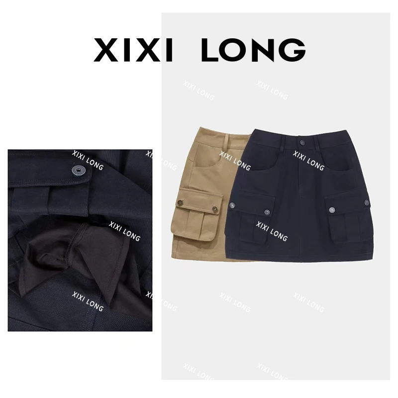 【白闪闪】2025夏季新款显瘦水洗半身裙休闲半身裙9901