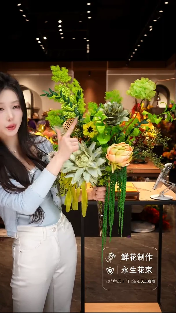 手工艺品琉璃手工花器花束空运包邮送货上门-以图片为准