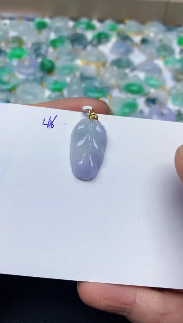 【闪购商品】翡翠颈饰18K金镶嵌天然翡翠A货