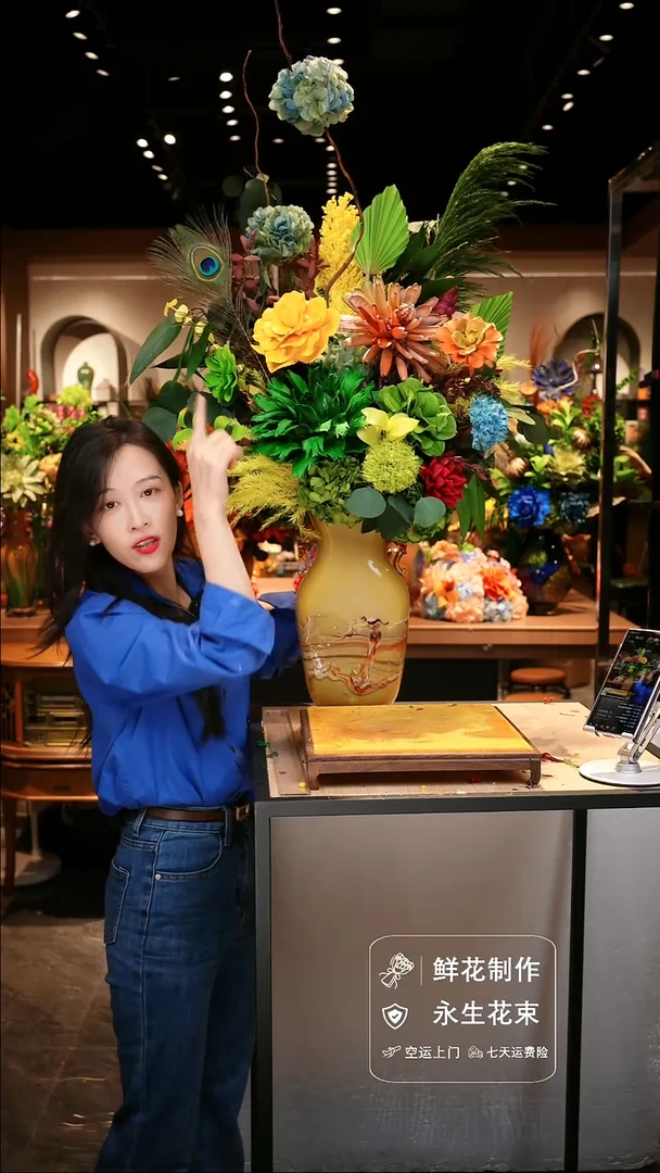 手工艺品琉璃手工花器花束空运包邮送货上门-以图片为准