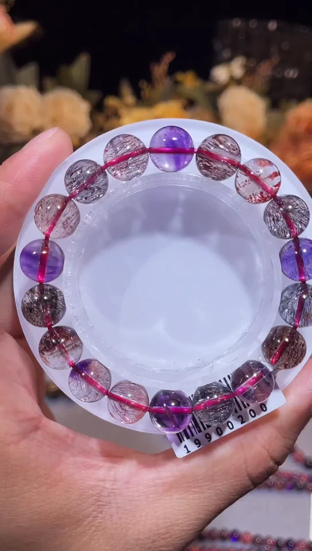 未镶嵌手链水晶黑加仑超七9m+