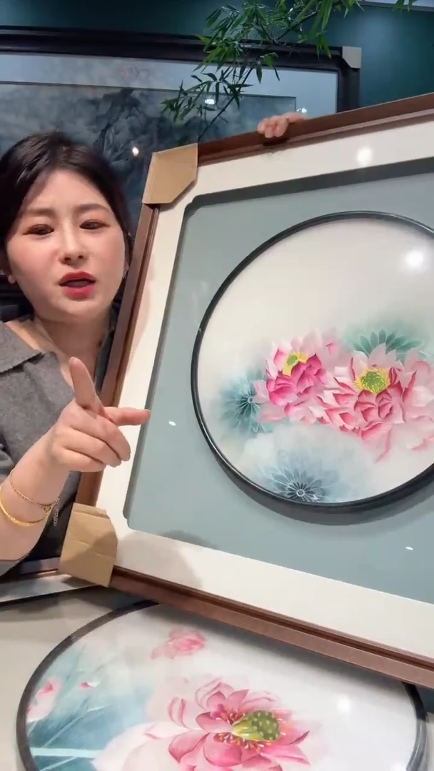 横款非遗苏绣手工刺绣装饰画