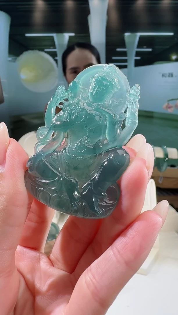 翡翠未镶嵌吊坠(不含链)观音