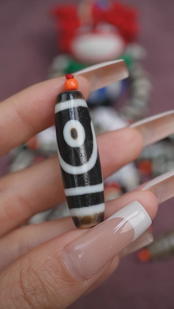 【闪购商品】玛瑙/玉髓颈饰未镶嵌蚀花玛瑙珠定制编绳