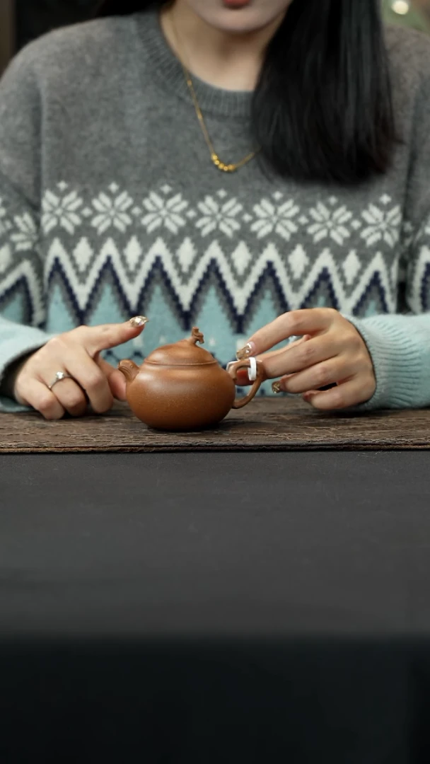【闪购商品】紫砂茶壶150cc老段泥瓜语壶