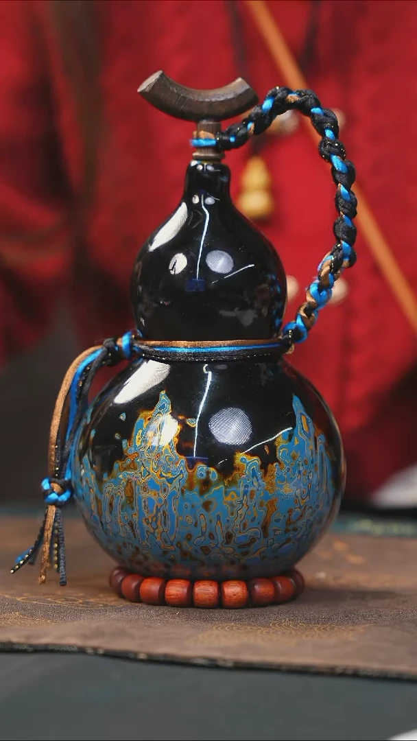 【闪购商品】WJ129漆艺酒葫芦不包手串及旋转底座