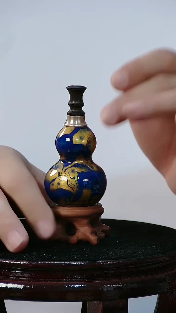 藤国**籍 葫芦茶刀把件 721