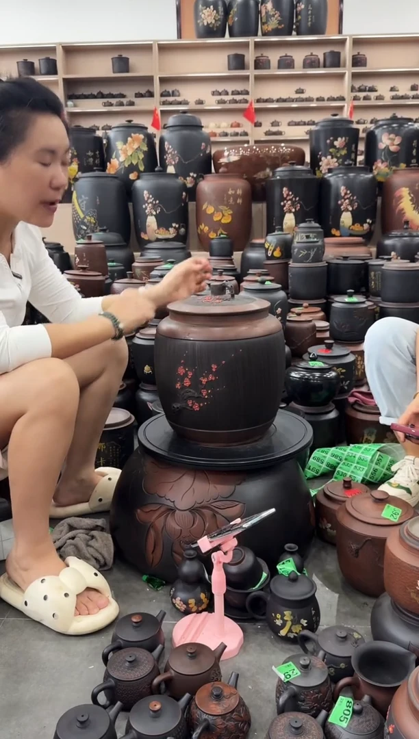 罐大瑕疵 梅花 五号 茶缸 095