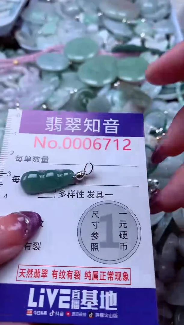 翡翠未镶嵌吊坠(不含链)6712