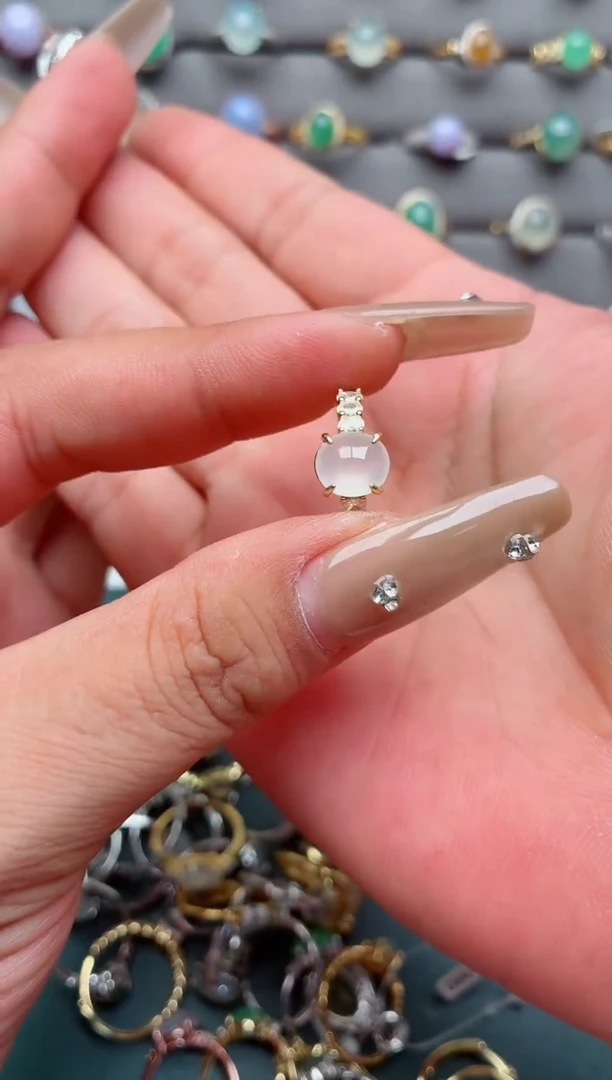 银S925镶嵌戒指翡翠.